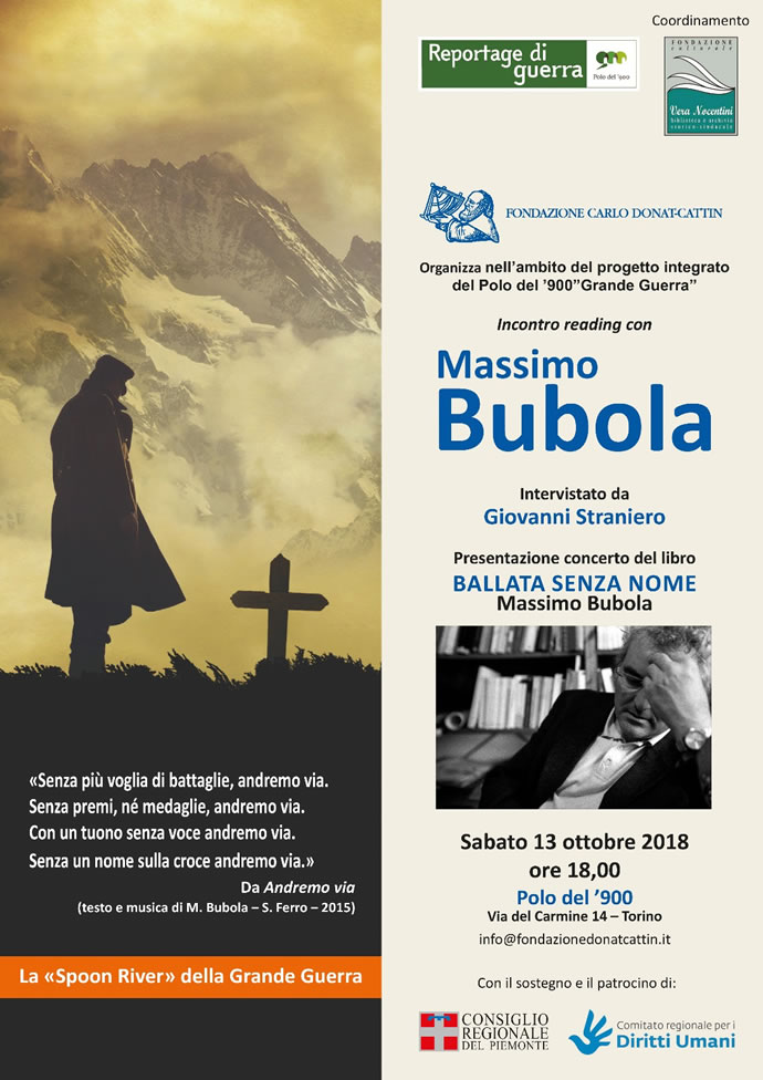 Incontro reading con Massimo Bubola