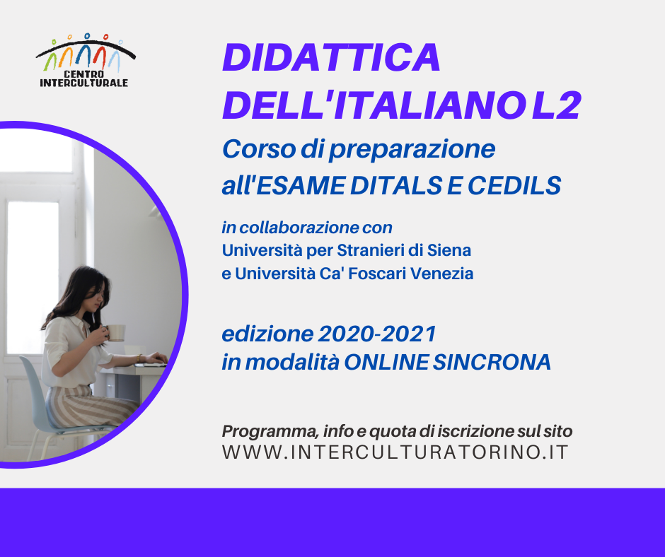 DIDATTICA DELL'ITALIANO L2 - PREPARAZIONE ESAME DITALS E CEDILS" - erogato in modalità ONLINE SINCRONA