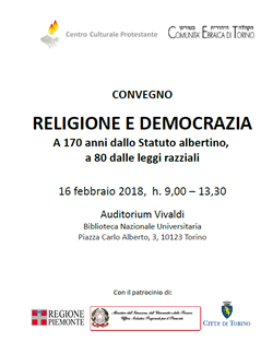 CHIESA VALDESE DI TORINO -  FESTEGGIAMENTI PER IL XVII FEBBRAIO